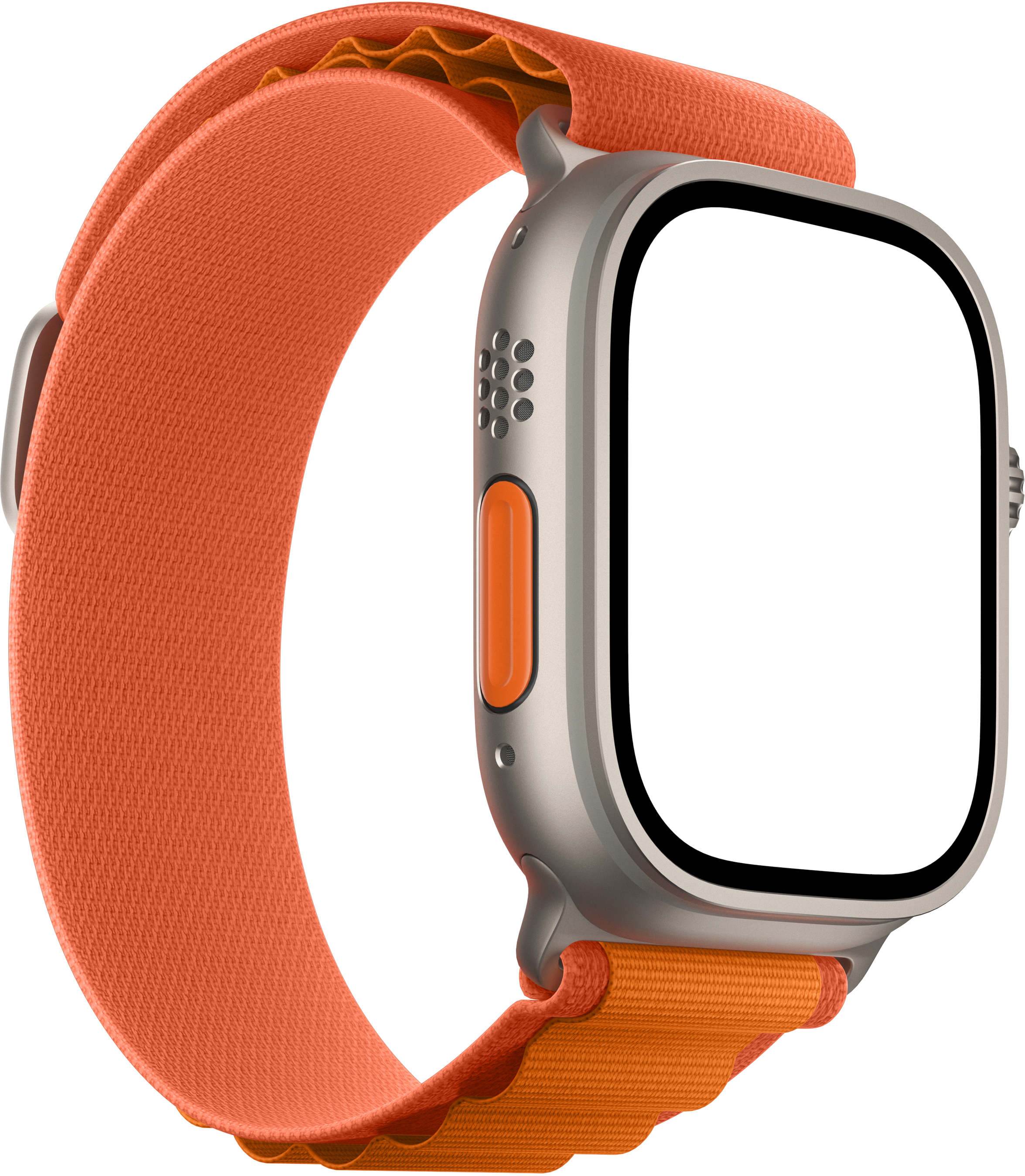 Apple Watch Ultra — Orange Alpine — Right mockup