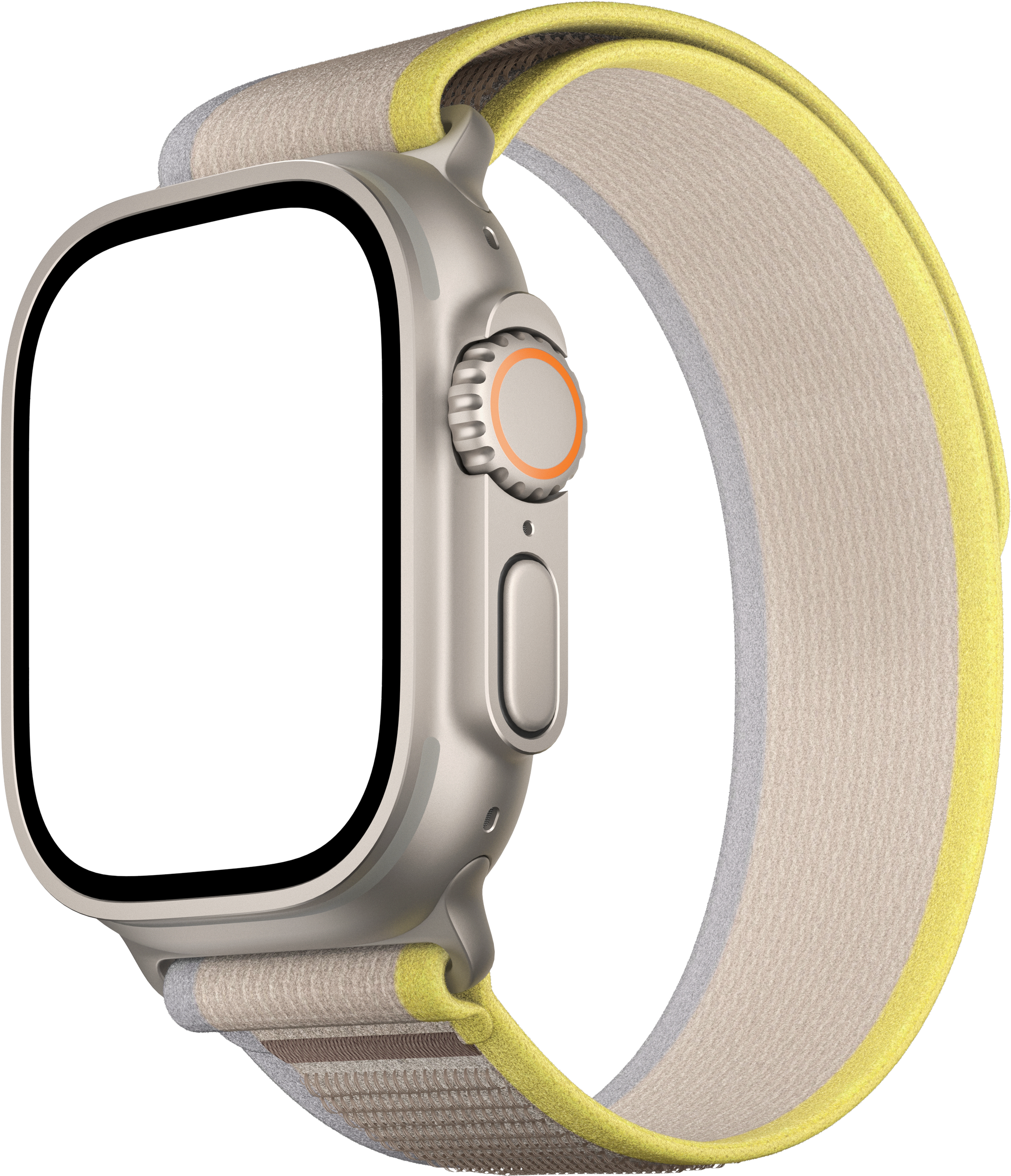 Apple Watch Ultra — Yellow Trail — Front mockup