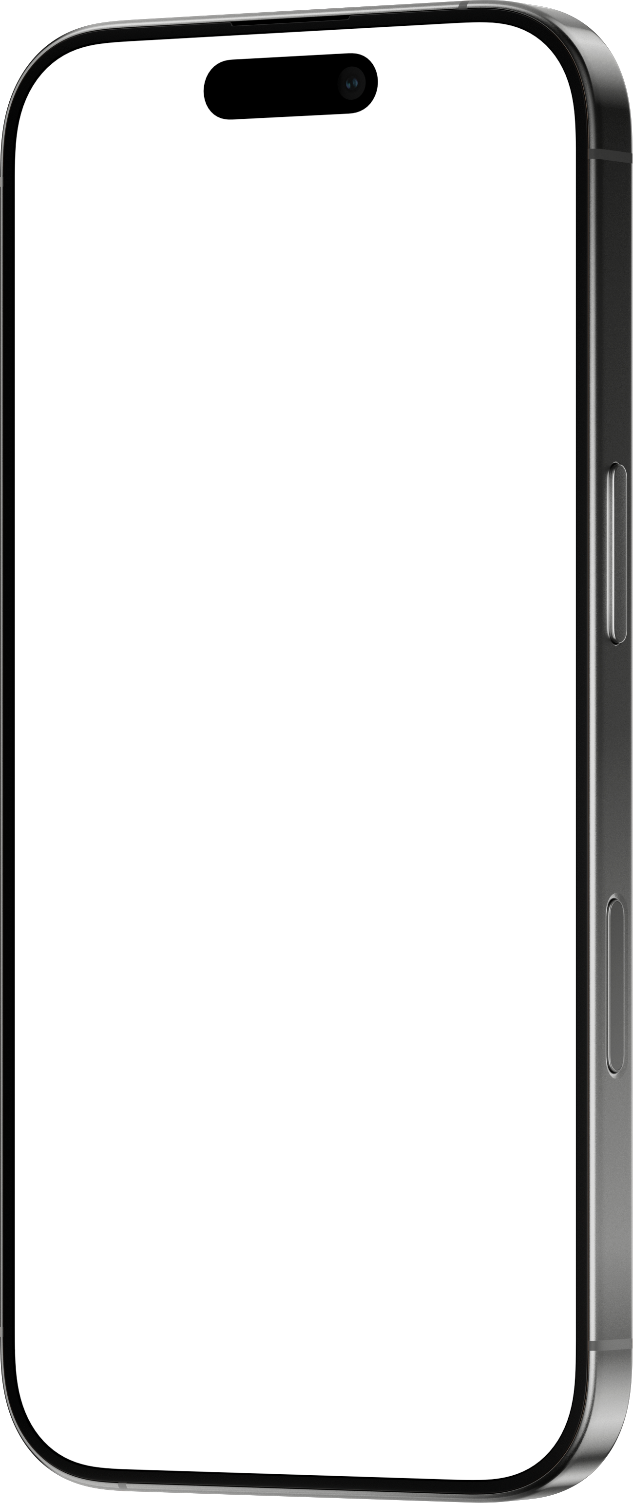 iPhone 16 Pro — Black Titanium — Front mockup