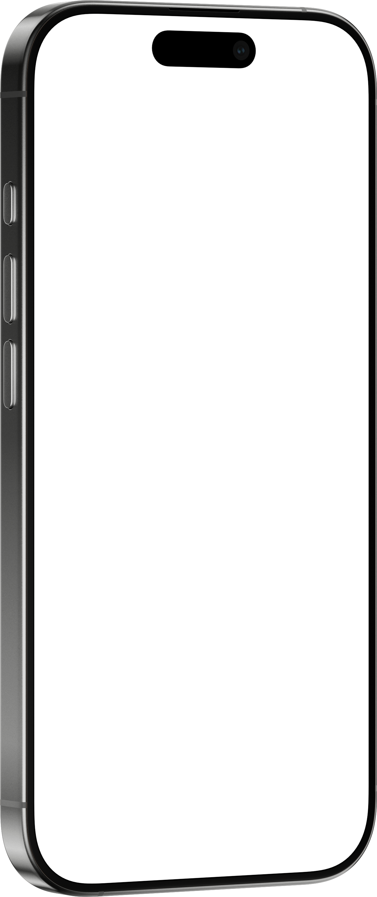 iPhone 16 Pro — Black Titanium — Leaning mockup