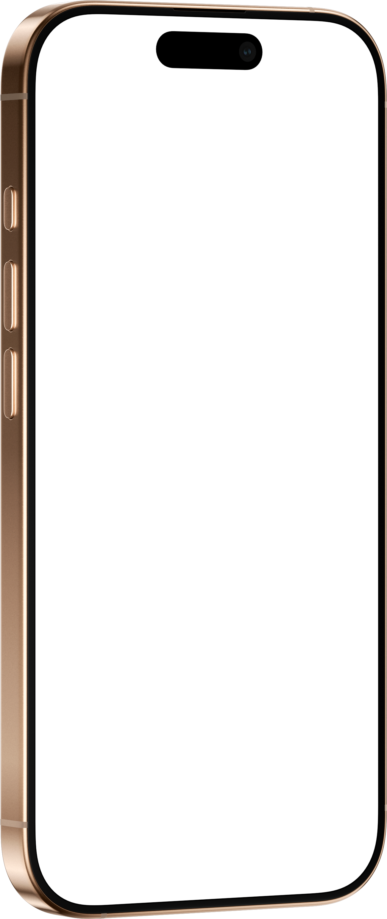iPhone 16 Pro — Desert Titanium — Leaning mockup