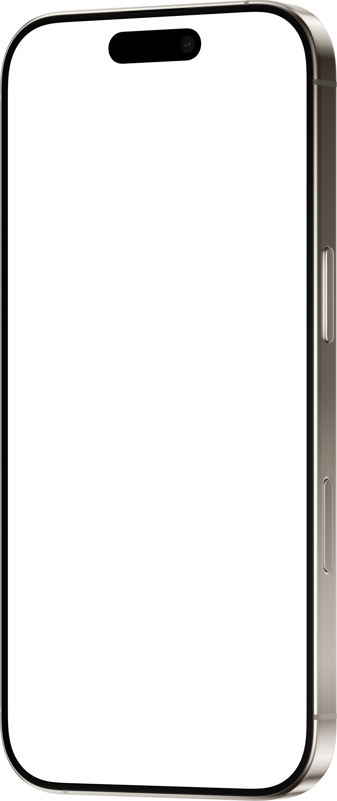 iPhone 16 Pro — Natural Titanium — Front mockup