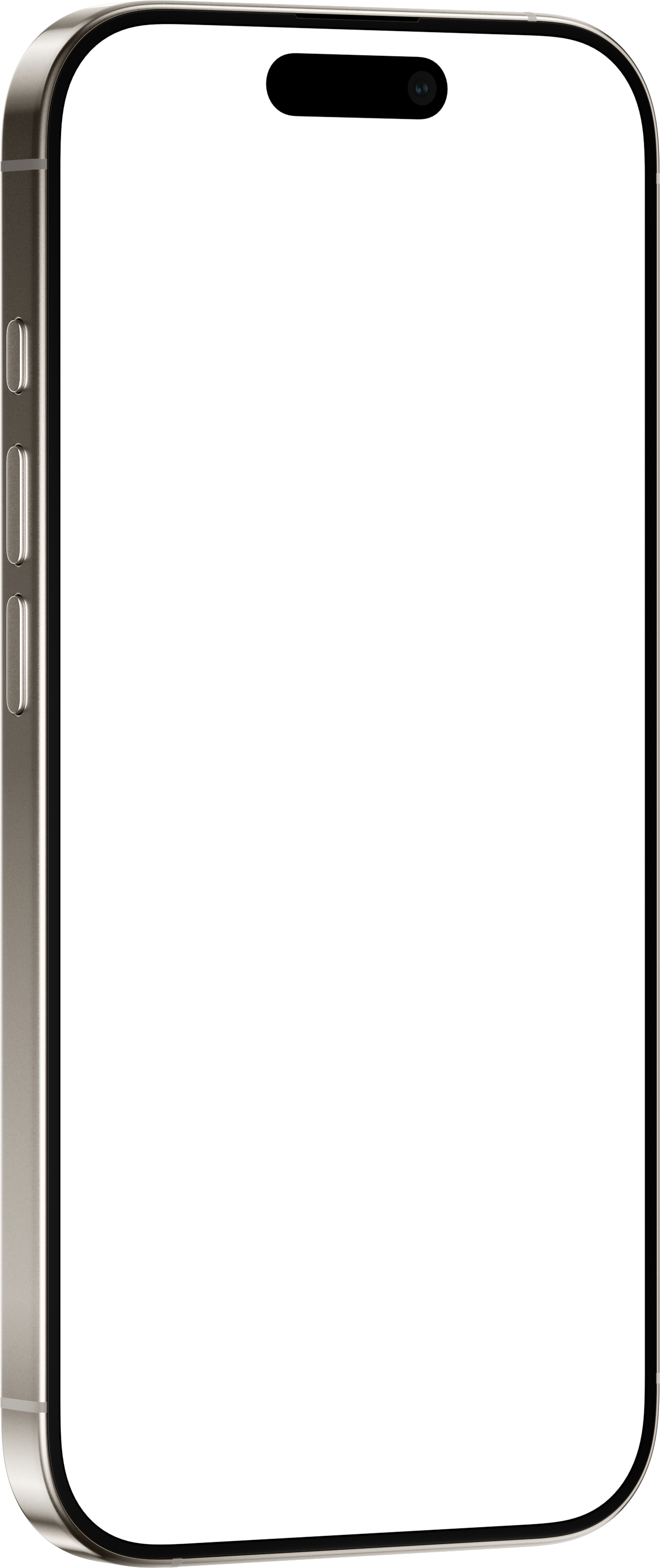 iPhone 16 Pro — Natural Titanium — Leaning mockup