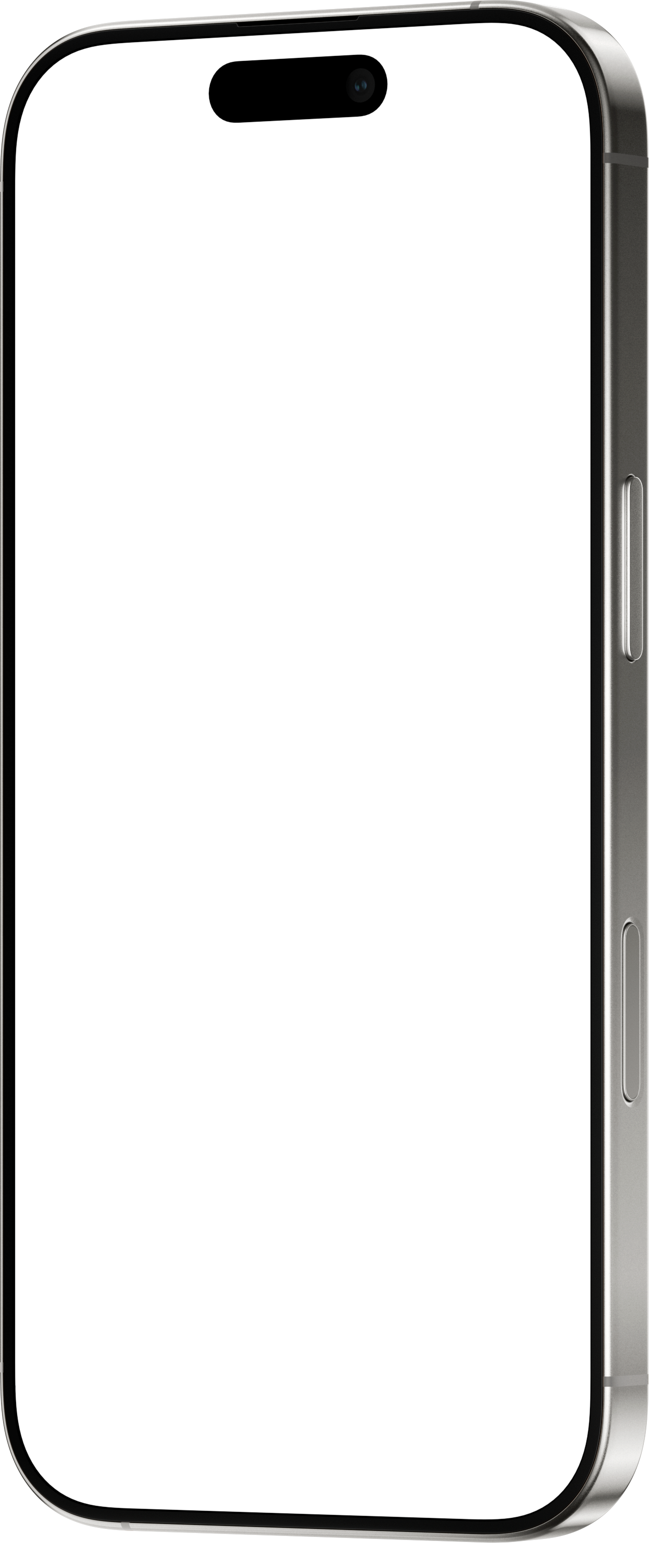 iPhone 16 Pro — White Titanium — Front mockup