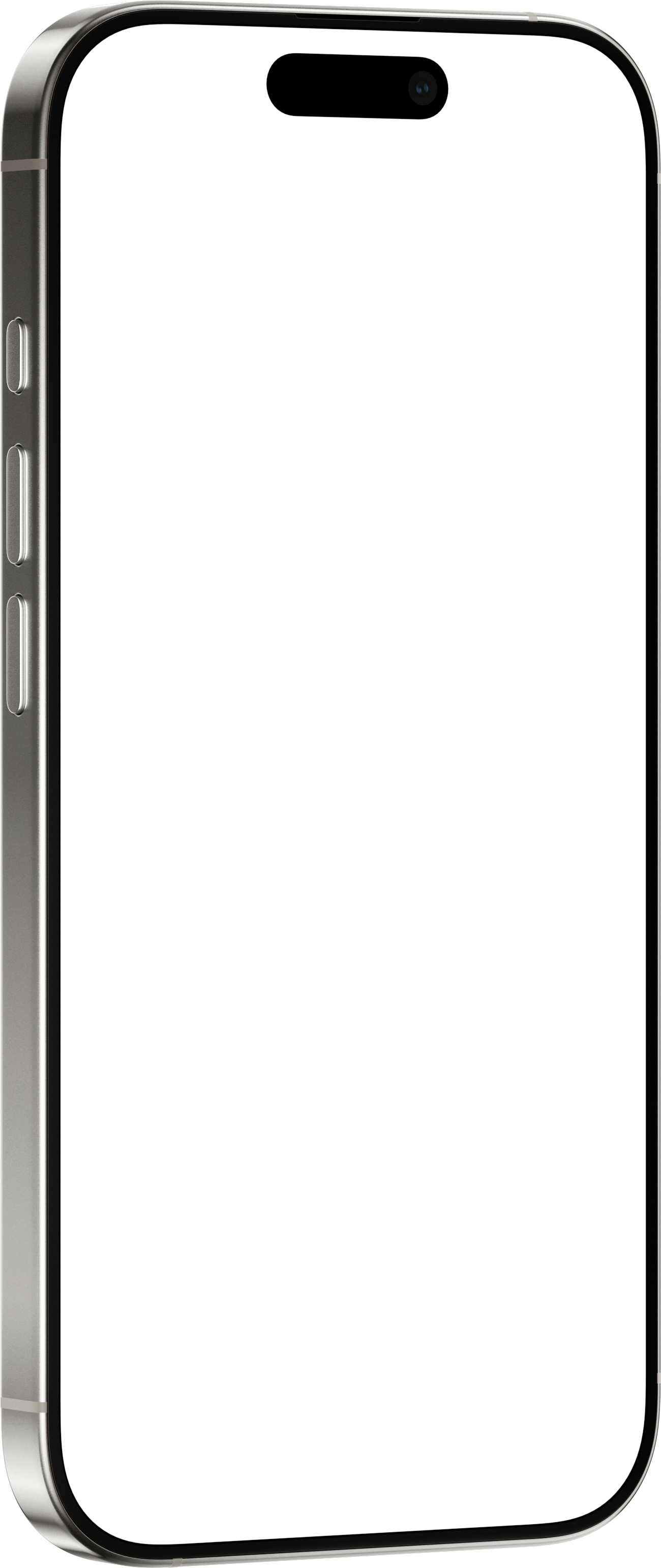 iPhone 16 Pro — White Titanium — Leaning mockup