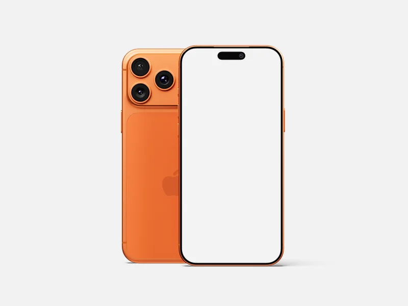 iPhone 17 — Front and back mockup