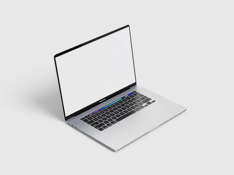 MacBook Pro — Three-quarter mockup