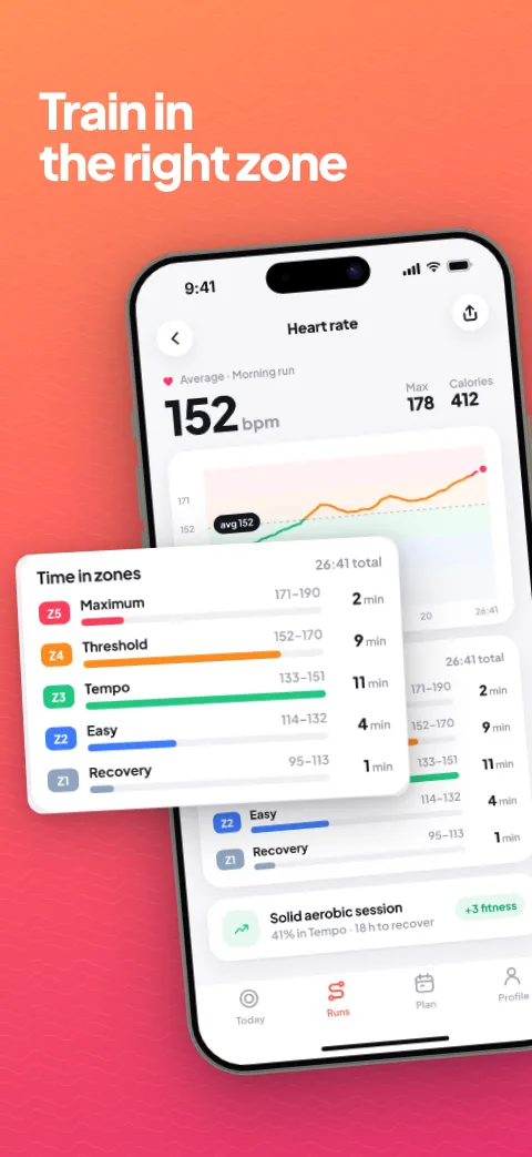 Stride screenshot 5: Heart rate zones