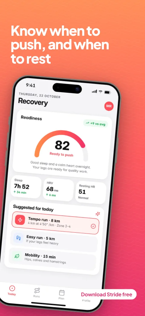 Stride screenshot 8: Recovery