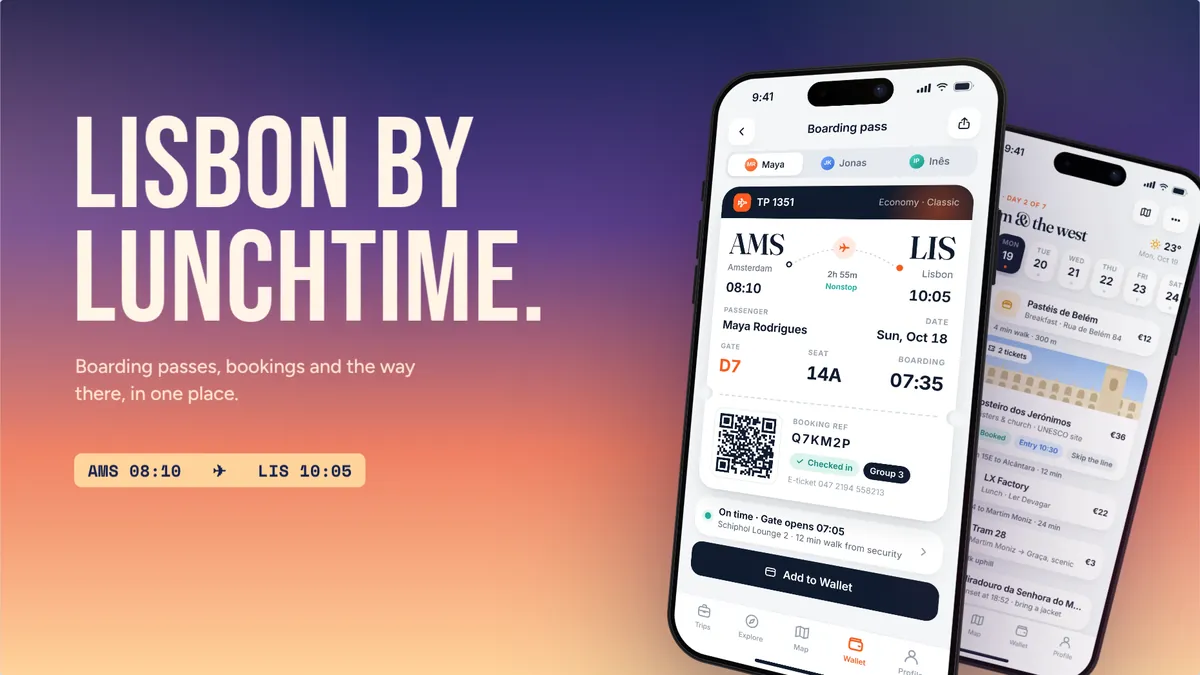 Departures template — Travel apps · X / LinkedIn