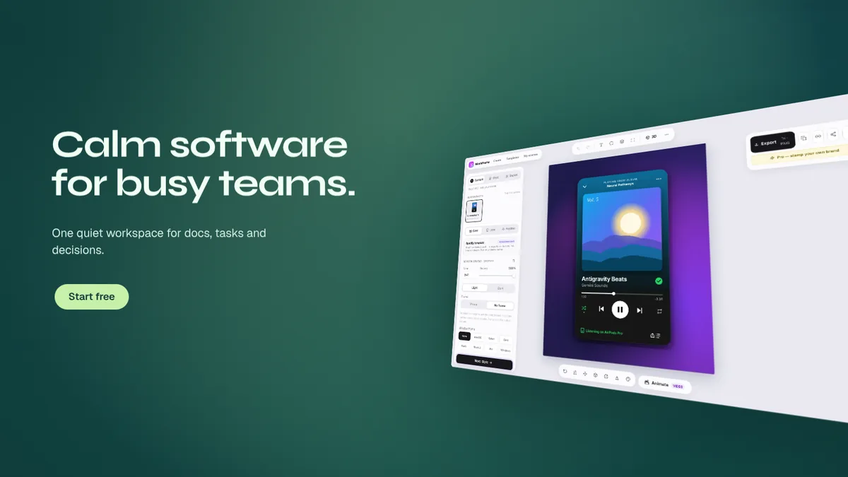 Glass Slab template — Website hero · 16:9
