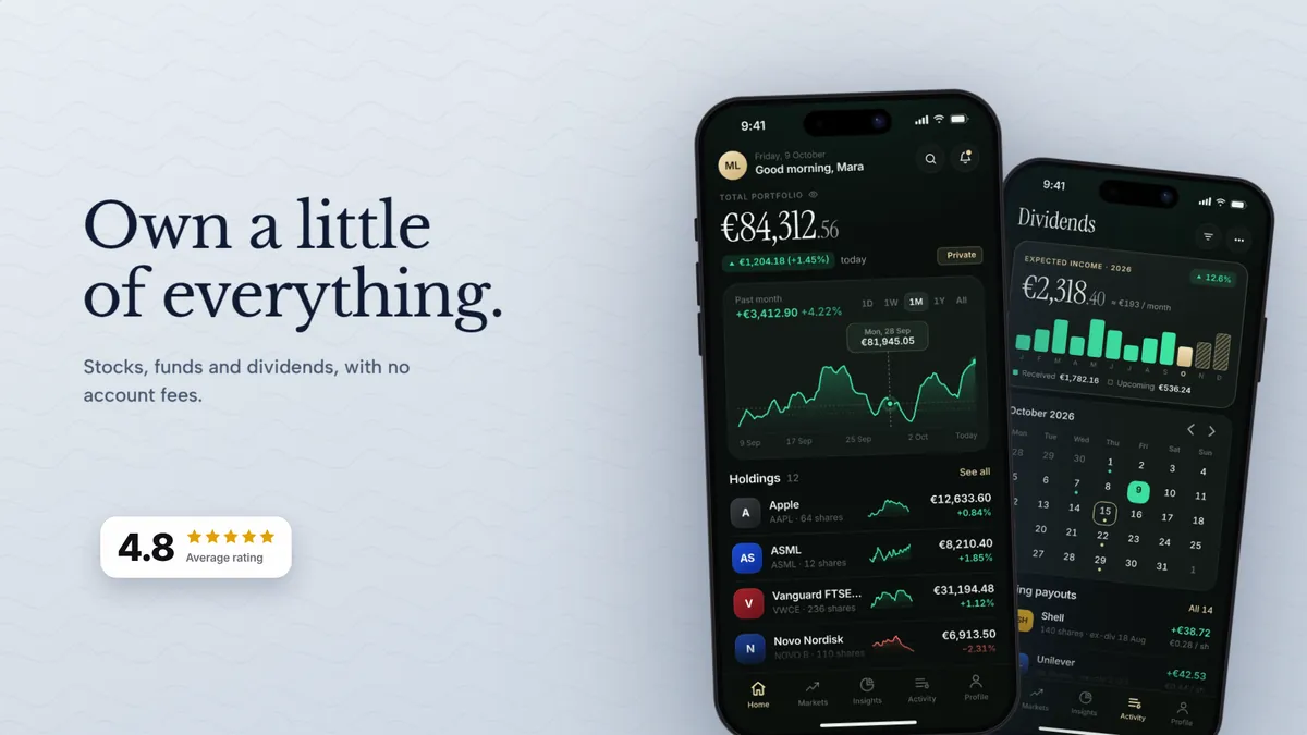 Quiet Money template — Finance apps · website hero