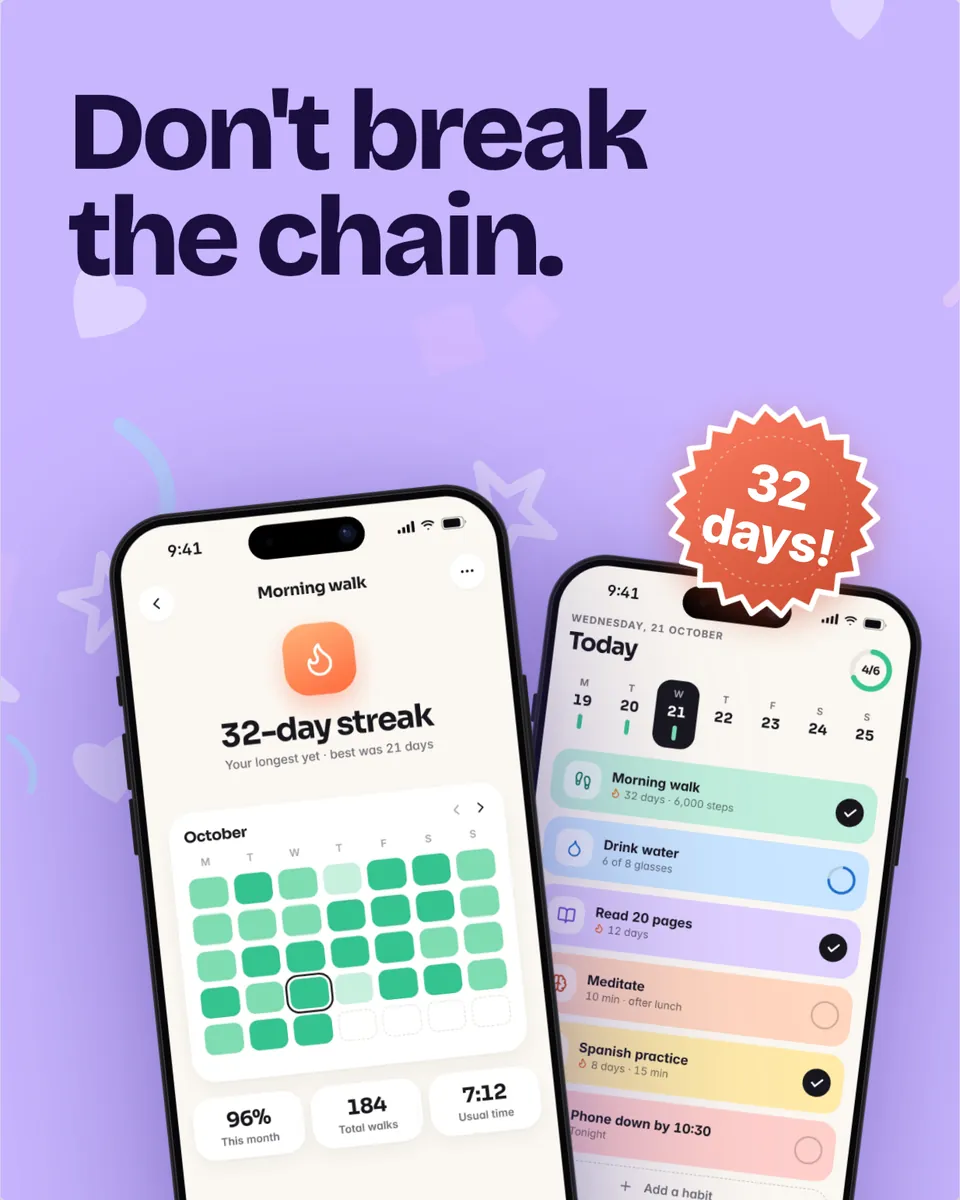 Streak Club template — Habit apps · Instagram